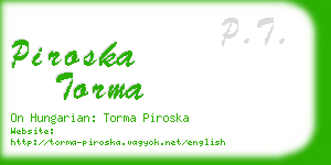 piroska torma business card